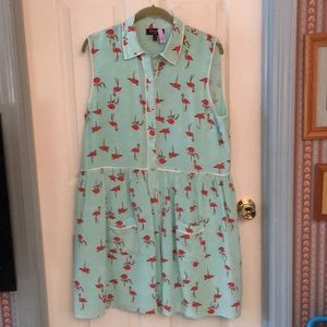 Dress - Sleeveless, buttoned top to bottom